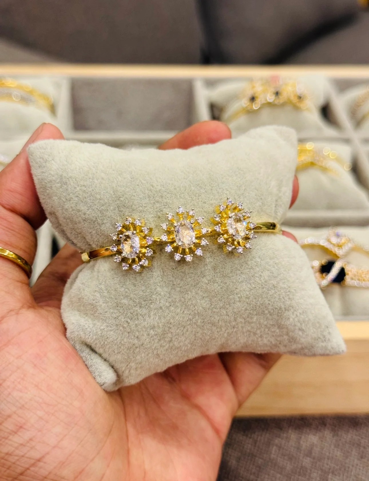 Diamond Replica Crystal bangle