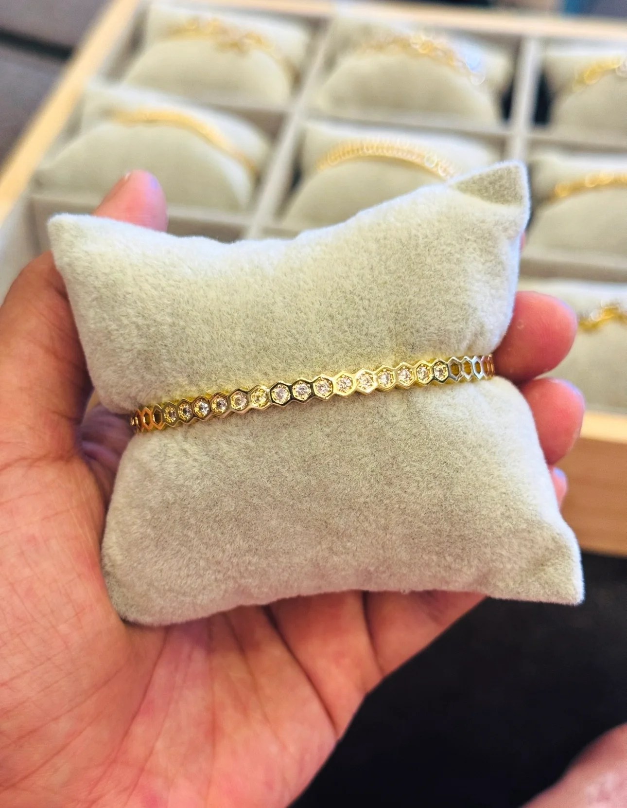 Crystal Crown Bangle