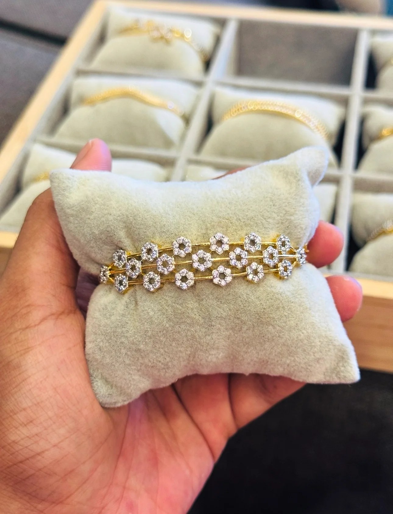 Diamond replica bangle