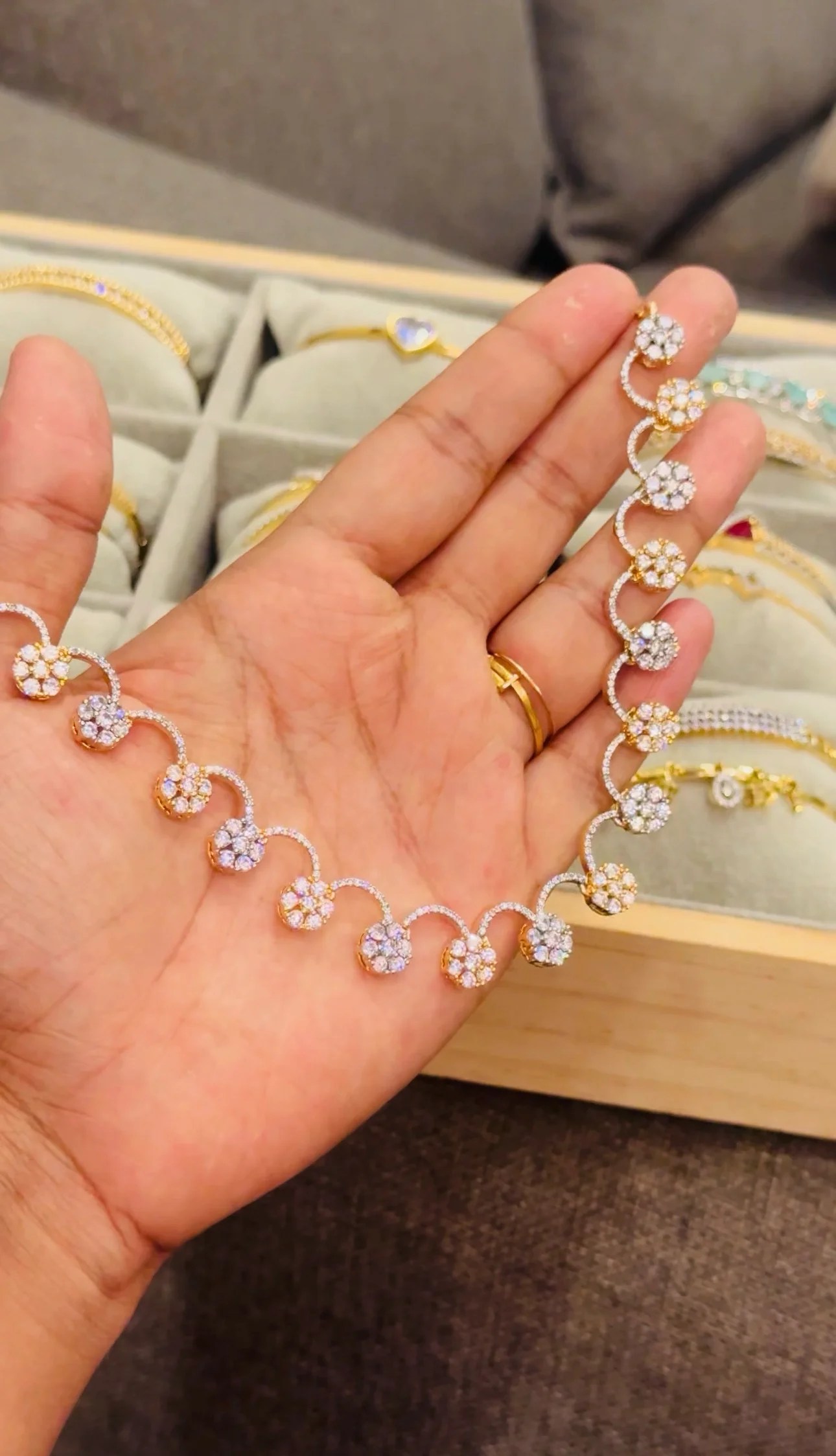 Diamond replica necklace