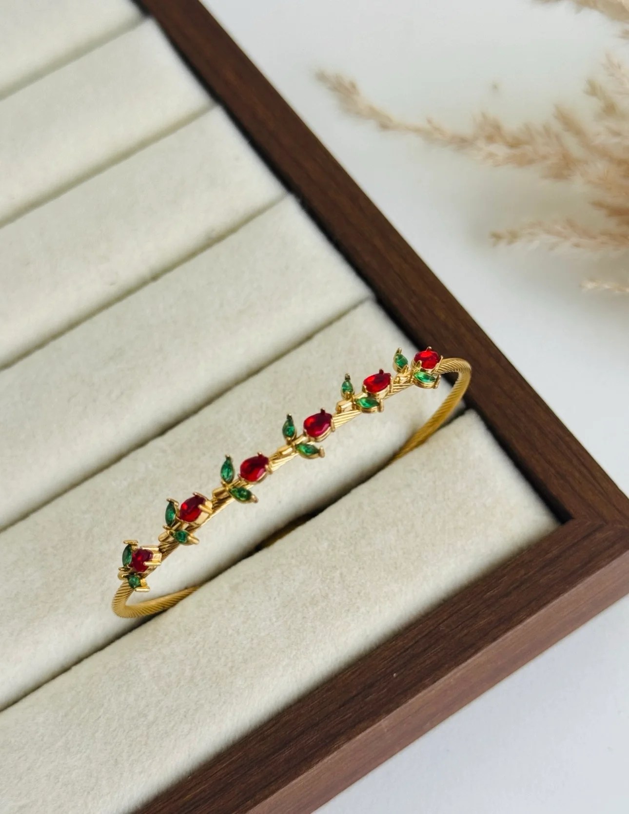Floral bloom bangle