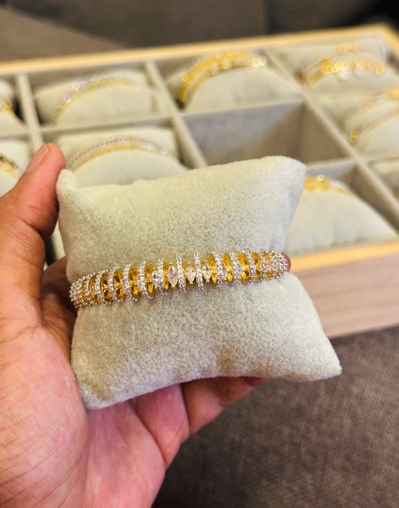 Diamond Replica Royalty Clip Bangle