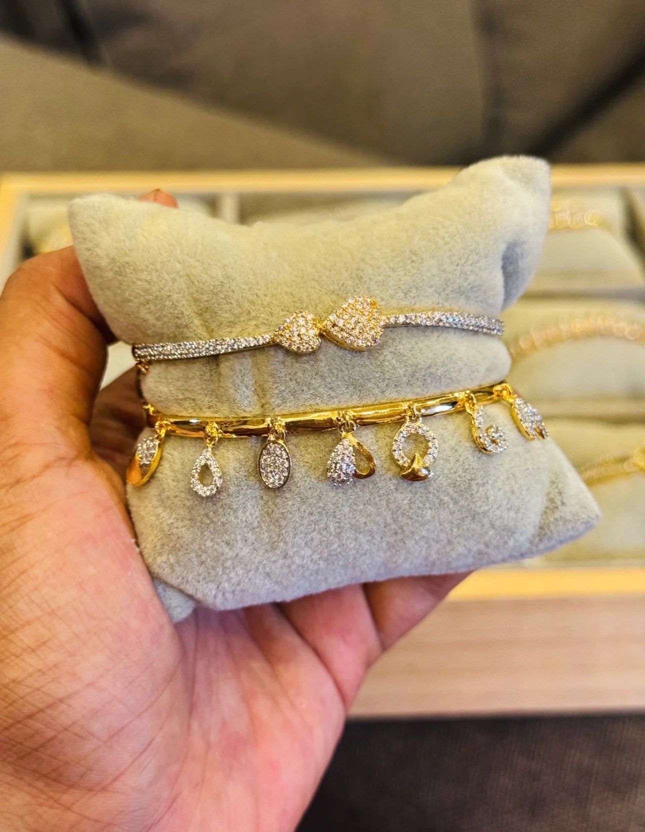 Diamond Replica Brilliance Clip Bangle