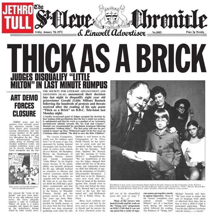 Song Lyric Sunday: Thick As A Brick