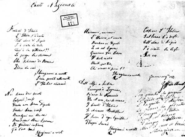 Song Lyric Sunday: Il Canto degli Italiani