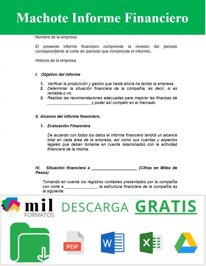 Posteriormente debes identificar los gastos que estén excediendo los límites. Informe Financiero Ejemplos Y Formatos Milformatos Com