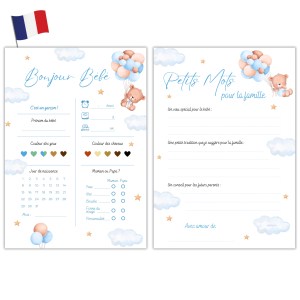 Carte prédictions bébé garçon