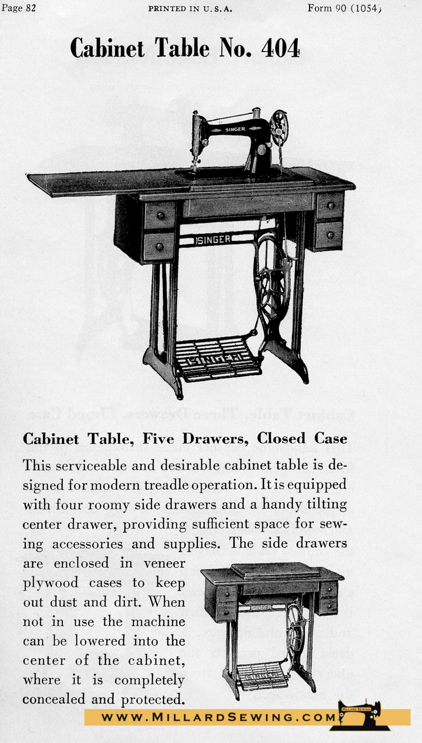 Sewing Machine for Flat Bed Machines, Model 404 By Singer