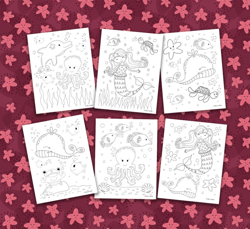 the best 65 unicorn and mermaid coloring pages that you can print at home