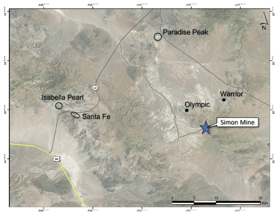 Maps Millennium Silver Map Simon Regional Mines 
