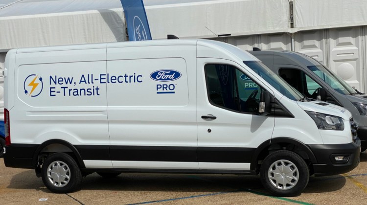 All electric e-Transit van by Ford