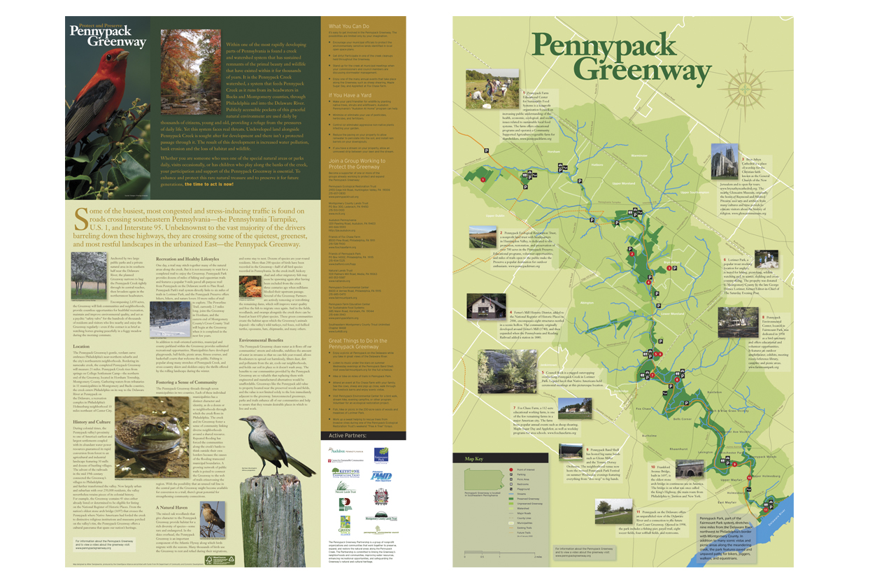 Pennypack Greenway Brochure Map Miller Designworks GSA Map 2 
