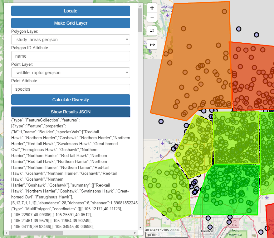 Diversity Calculator Geospatial Brainstorming