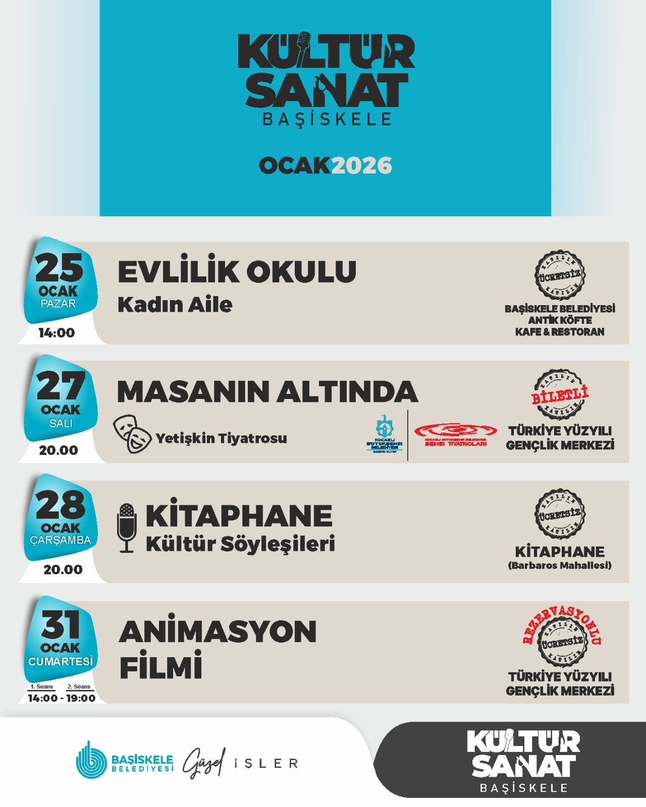 Başiskele, 2026'ya Kültür ve Sanatla Merhaba Diyor!
