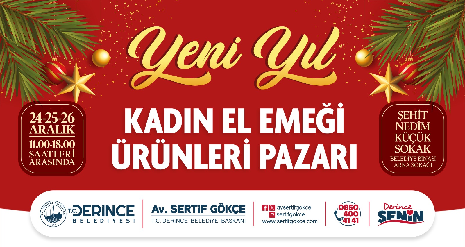 Derince’de Yeni Yıl Hediyeleri DER-MEK’ten!