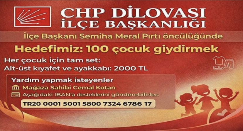 CHP Dilovası’ndan Ramazan’da anlamlı kampanya: Hedef 100 çocuğu giydirmek