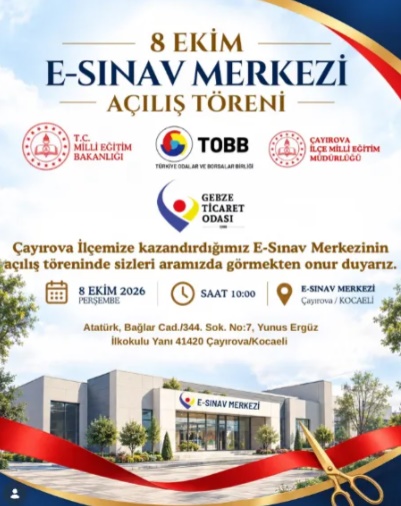 Çayırova E-Sınav Merkezi 8 Ekim’de açılıyor