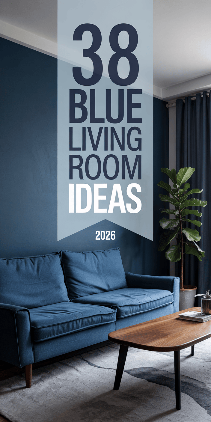 Blue Living Room 2026 Cozy Modern Timeless Blue Decor Ideas For