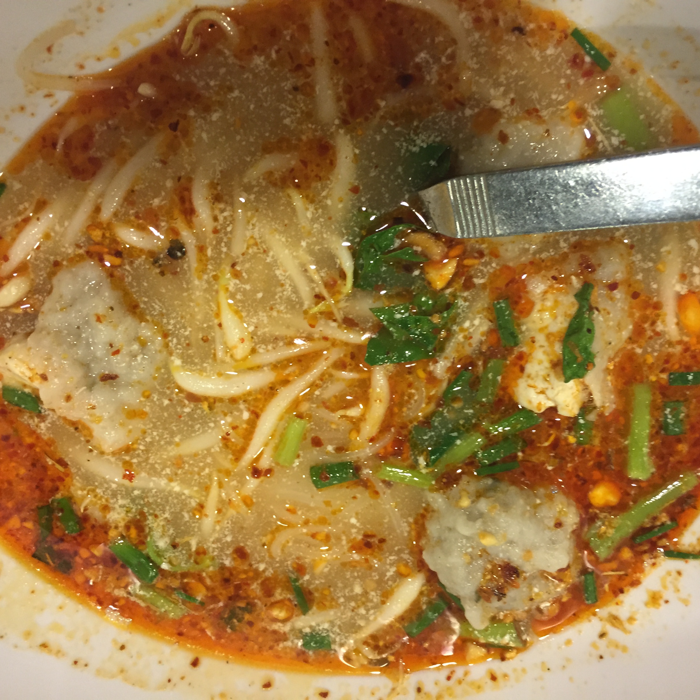 spicy tom yum soup @mbk