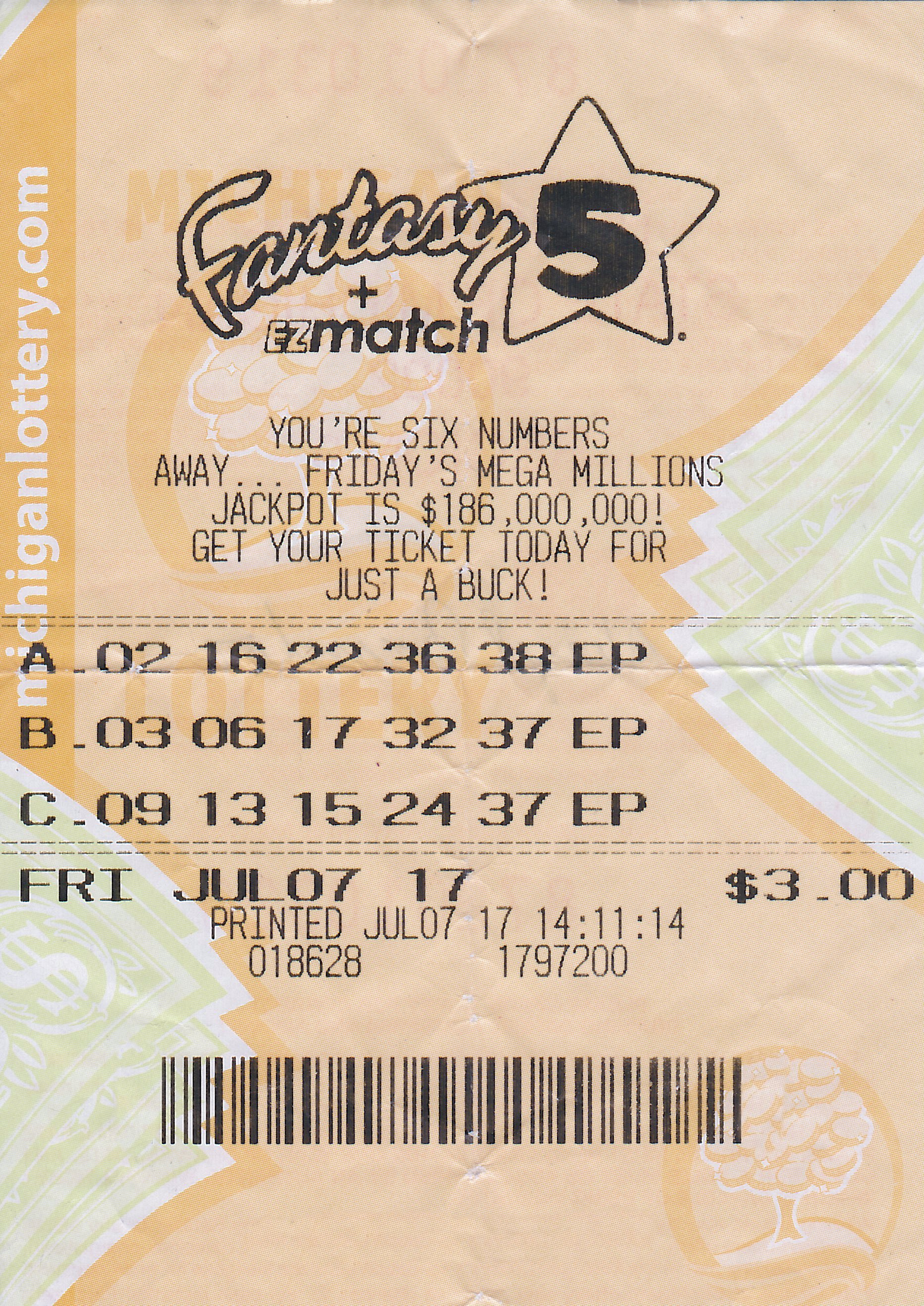 [Letter3 5] Ga Lottery Fantasy 5 - rdizani