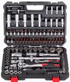 Maletín de herramientas de carraca 1/4″, 1/2″ – 108 Piezas — MIM Market