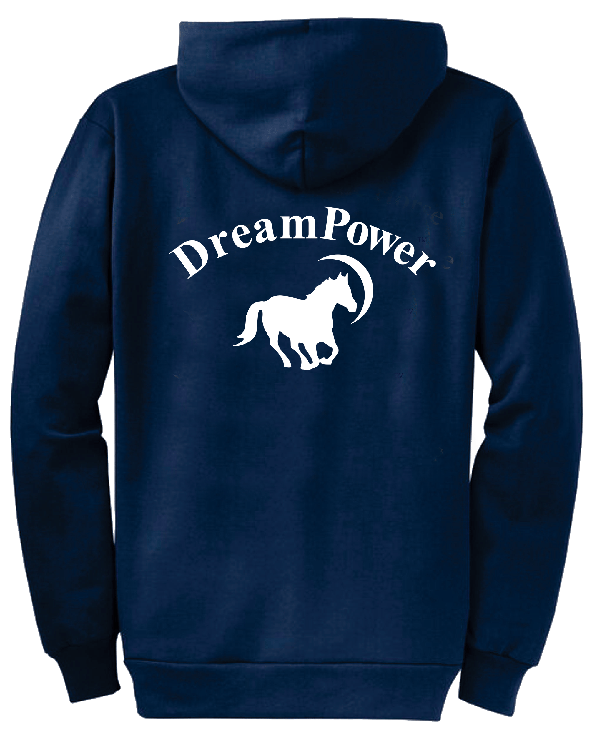 Port & Co™ Core Fleece Full-Zip Hooded Sweatshirt - Blue - Image 2