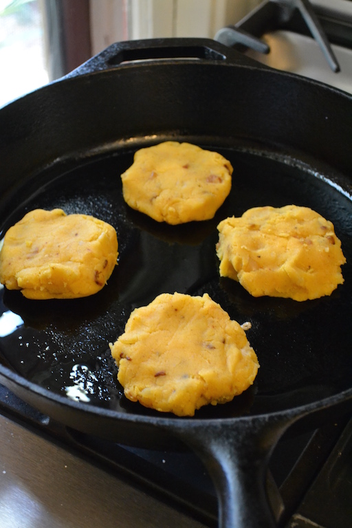 Frying the Llapingachos