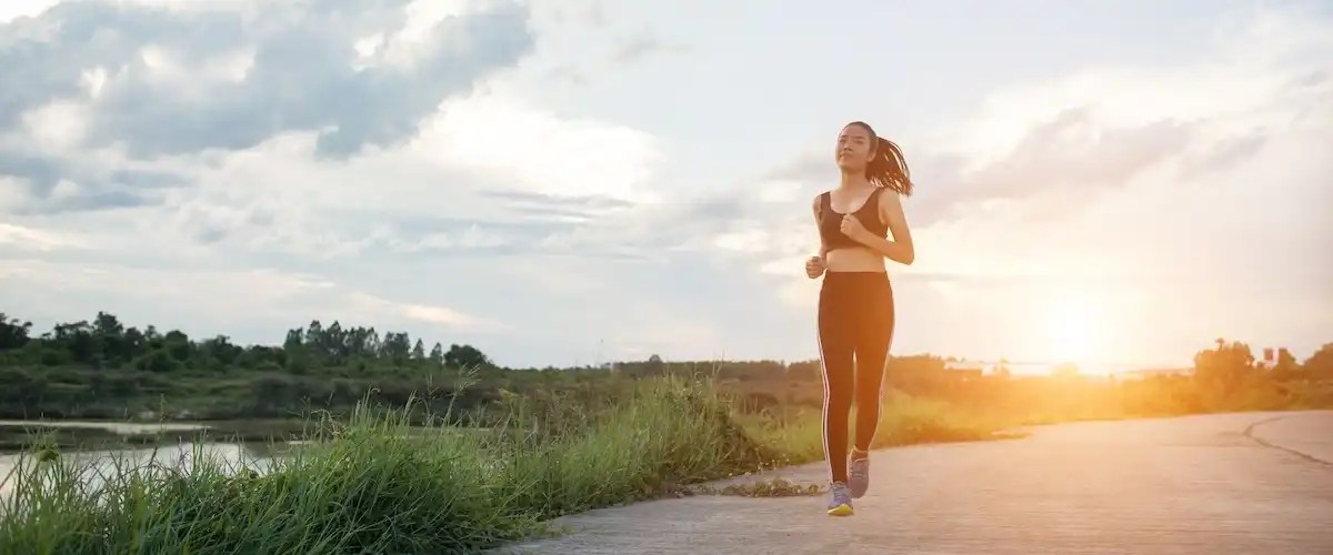Jogging at Sunset