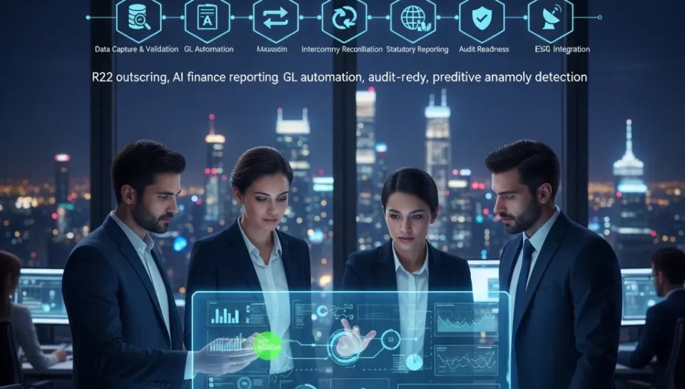 Record to Report outsourcing with AI automation for GL accounting, reconciliation, and audit-ready financial reporting