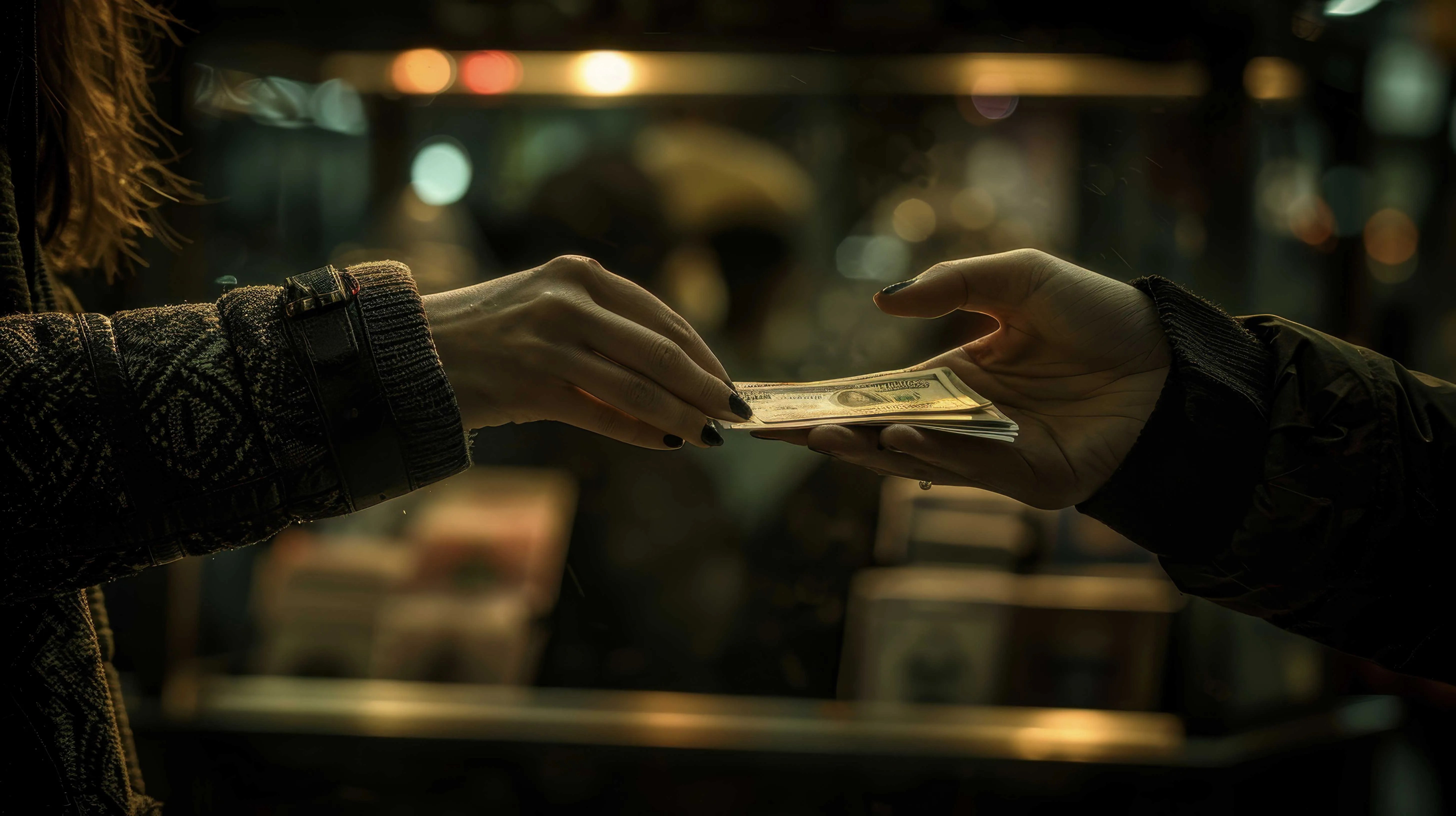 Cash payment representing revenue collection and financial transaction
