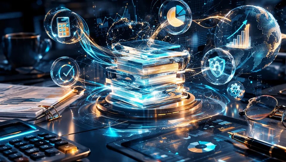 AI-powered bookkeeping dashboard for enterprise financial control with real-time reporting, ledger management, and compliance monitoring