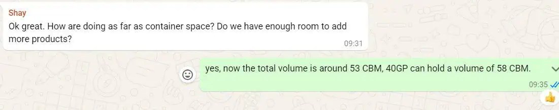 Seguimiento en tiempo real del volumen de CBM para el abastecimiento de contenedores completos desde el mercado de Yiwu