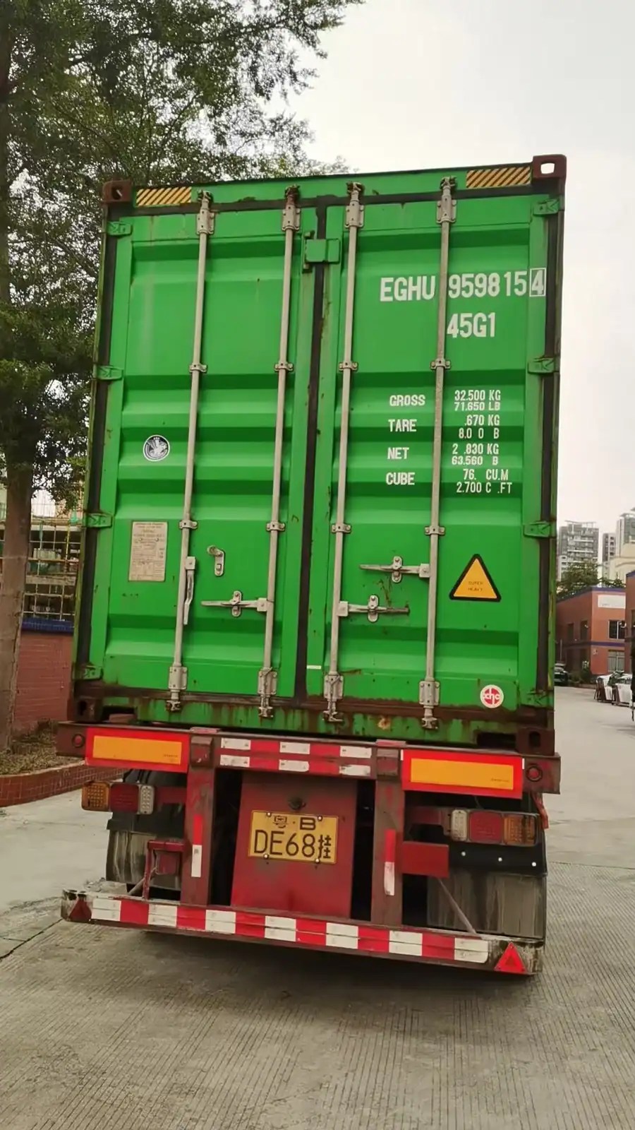 Sealed 40ft high-cube container ready to depart for the United States