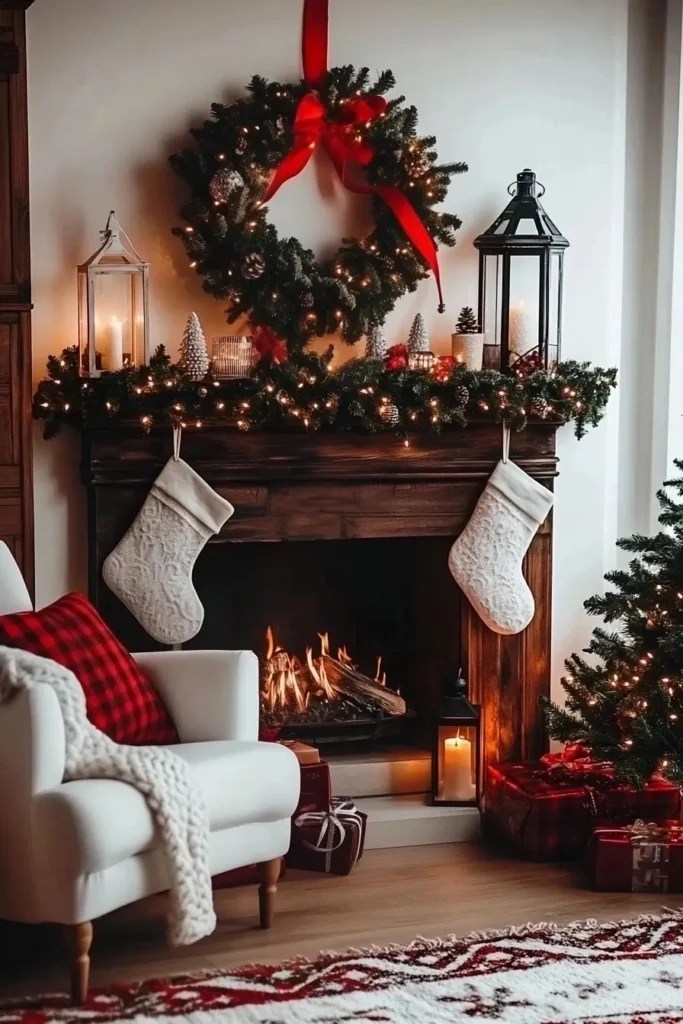 11 Holiday String Light Ideas for Cozy Settings 20 String Light Ideas Mantle decor