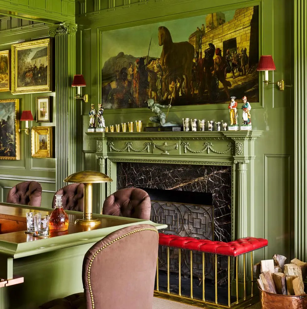 green paint colors dining room Avocado Benjamin Moore