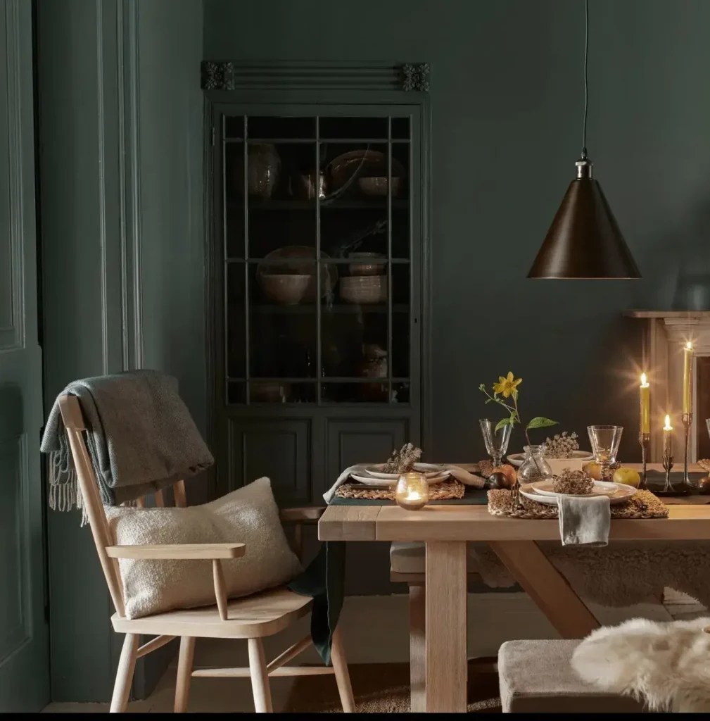 green paint colors dining room Constable Green Neptune