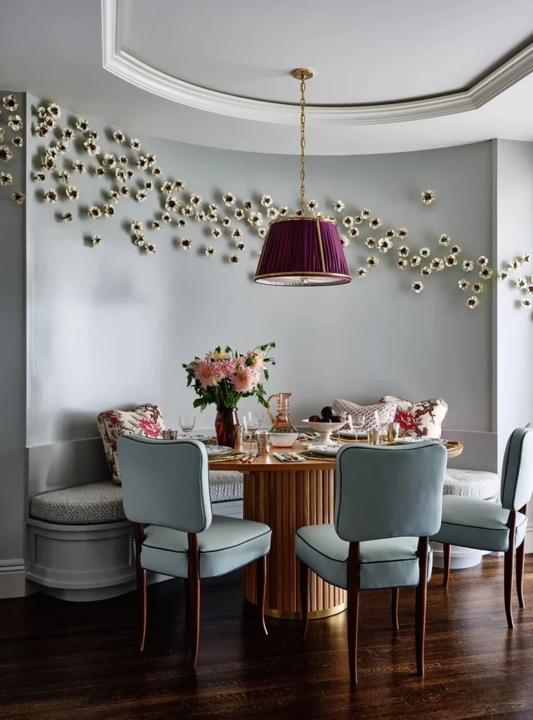 pendant light alignment dining room