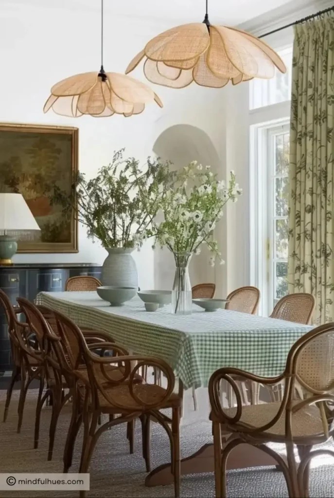 two pendant lights over rectangular table 1