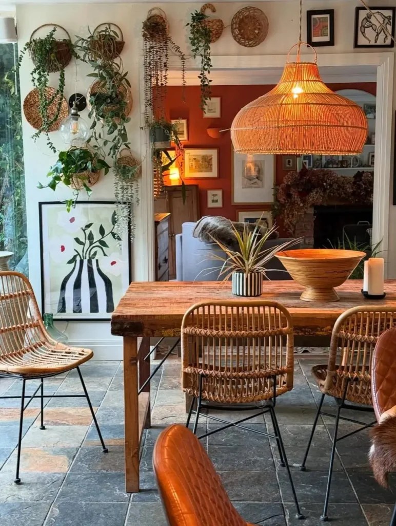 warm dining room lighting design