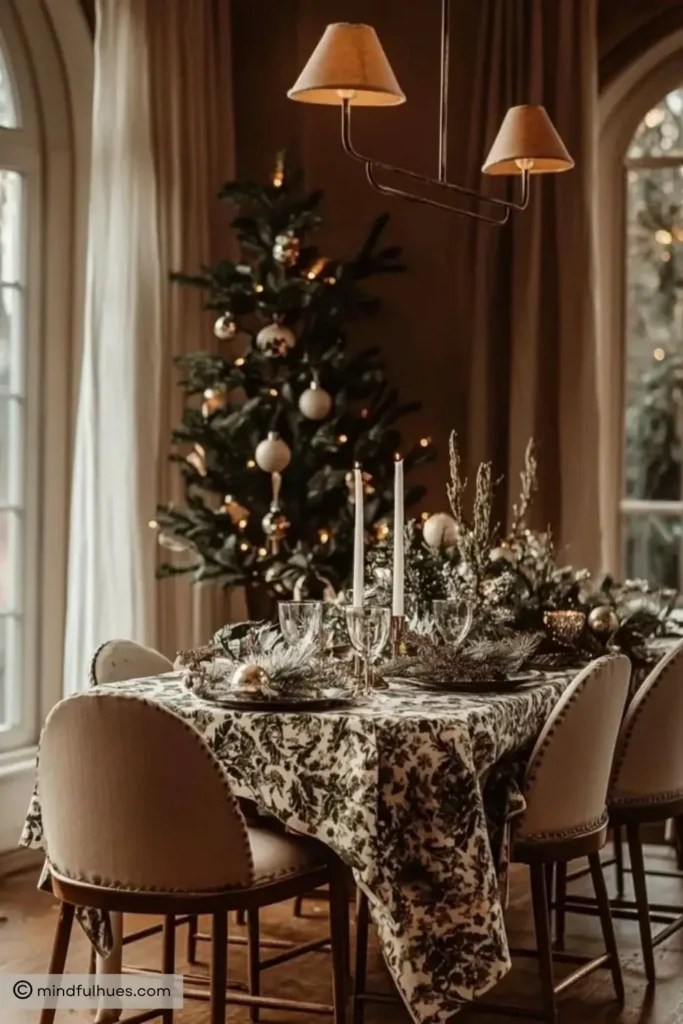 calm cozy table setting for hosts