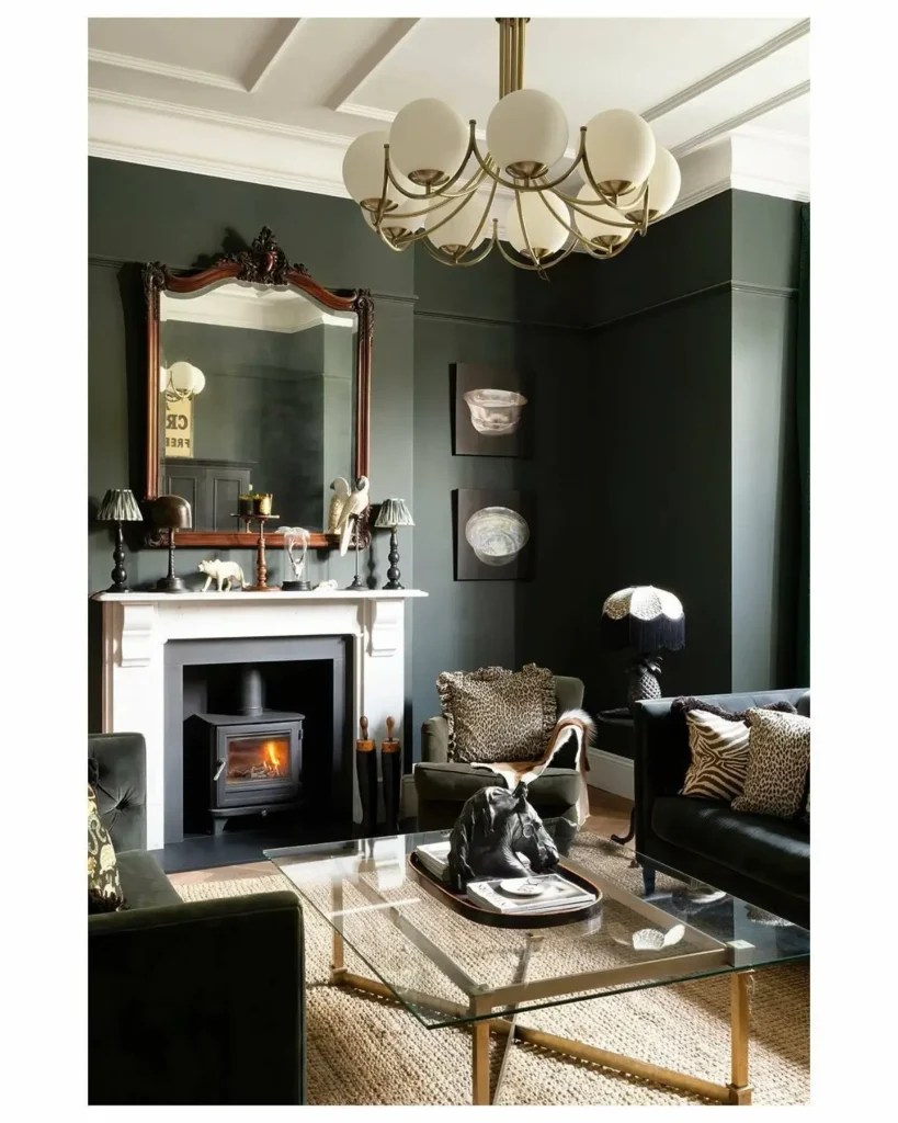 15 Farrow & Ball Green Paint Colors Your Living Room Needs 13 studio green feature wall