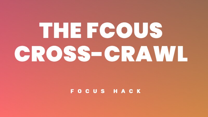 Do a cross-crawl exercise for quick focus