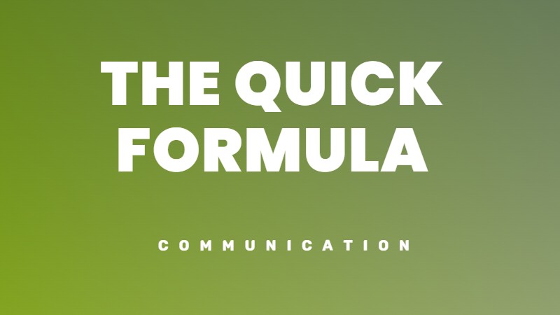 The QUICK formular for successful small talks with strangers