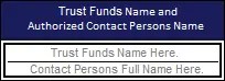 Trust Funds and Contact Persons Name Module