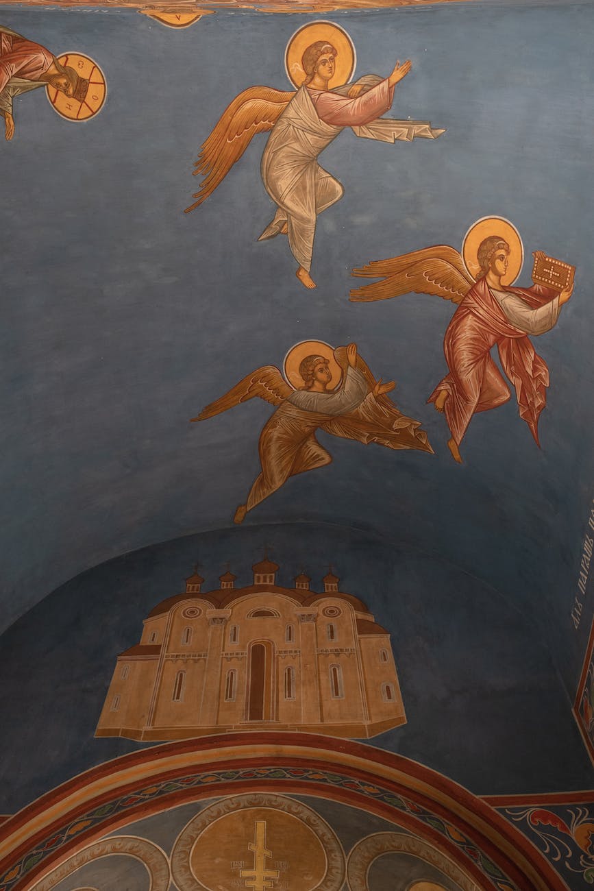 mural painting on concrete ceiling