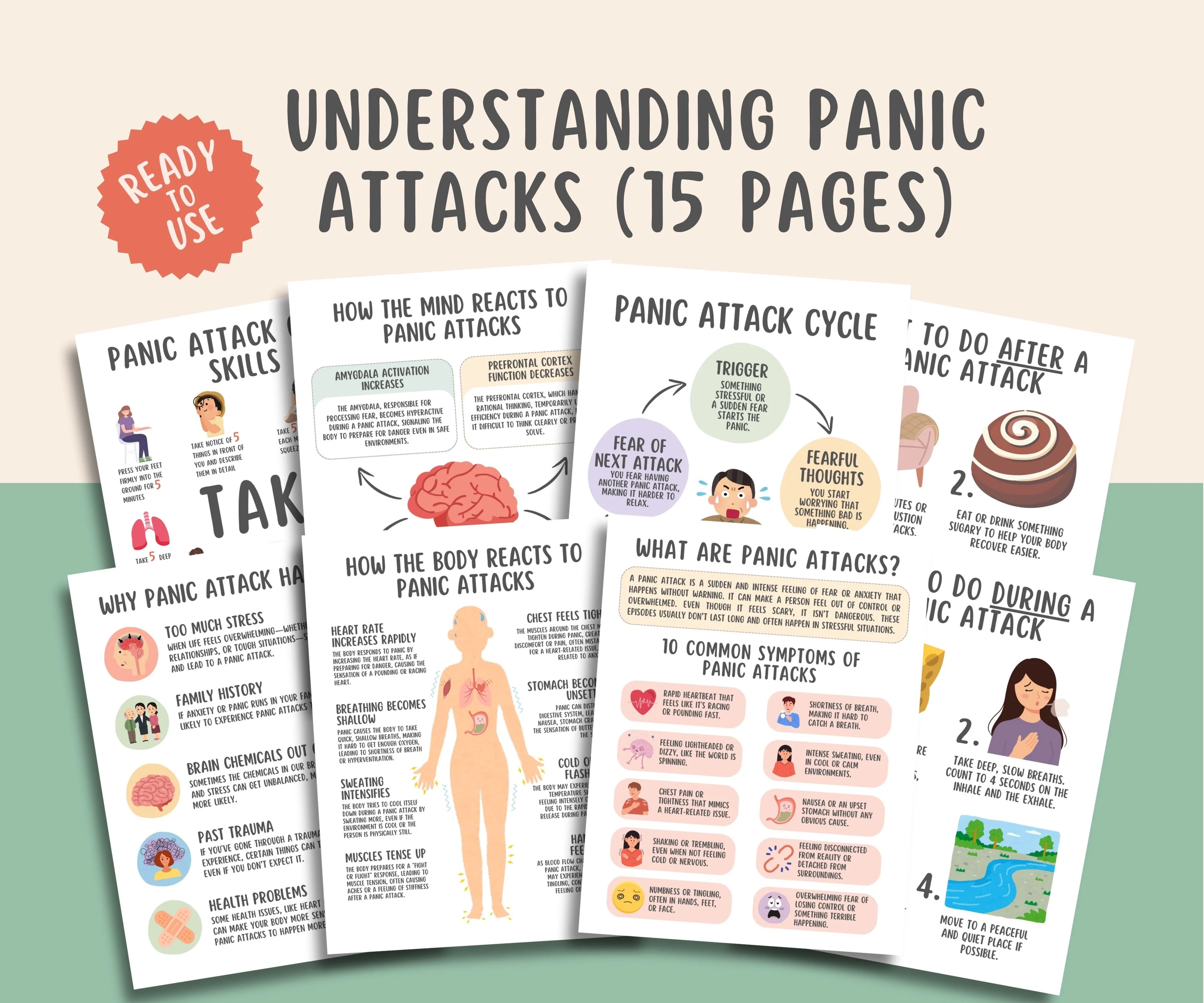 Understanding Panic Attack Worksheets 15 Pages Mindspace