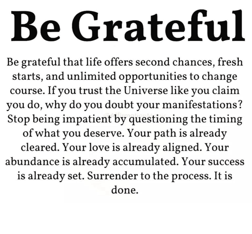 Be Grateful
