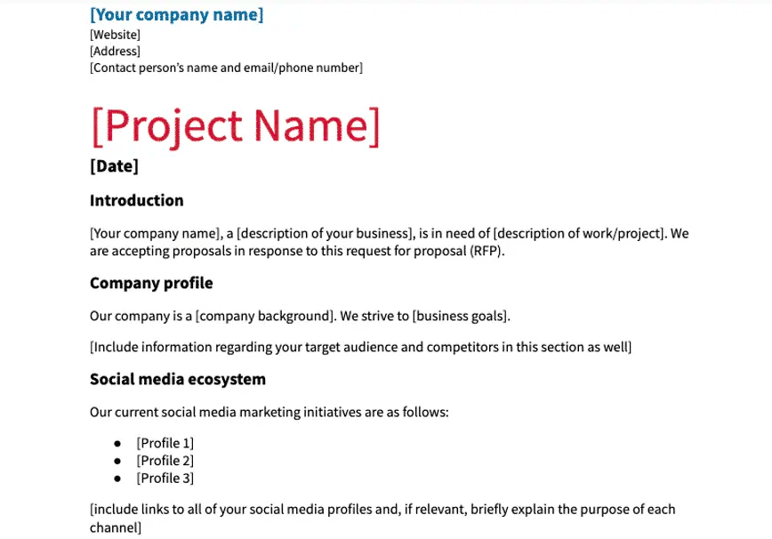 Right RFP Template