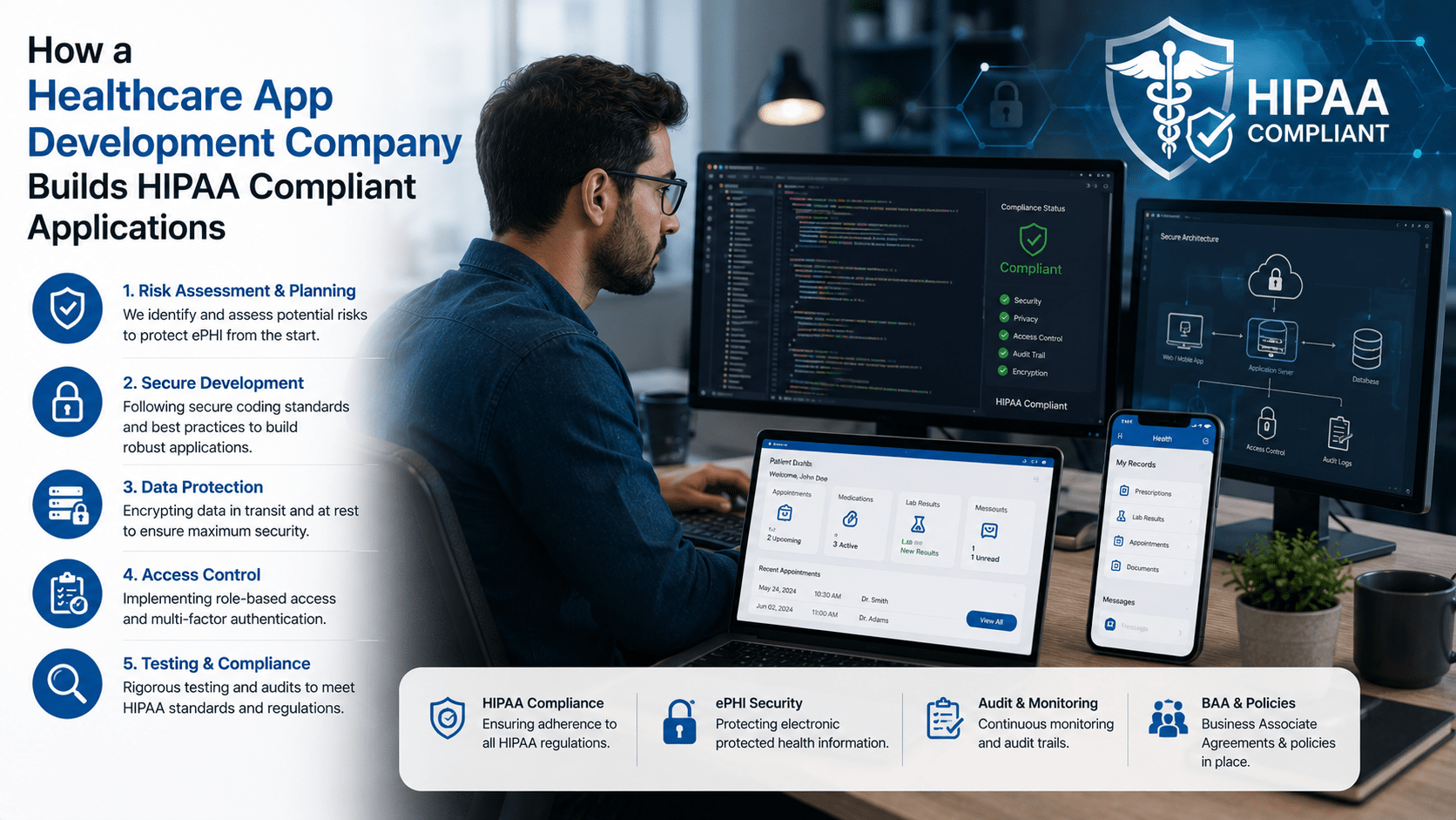 How a Healthcare App Development Company Builds HIPAA Compliant Apps