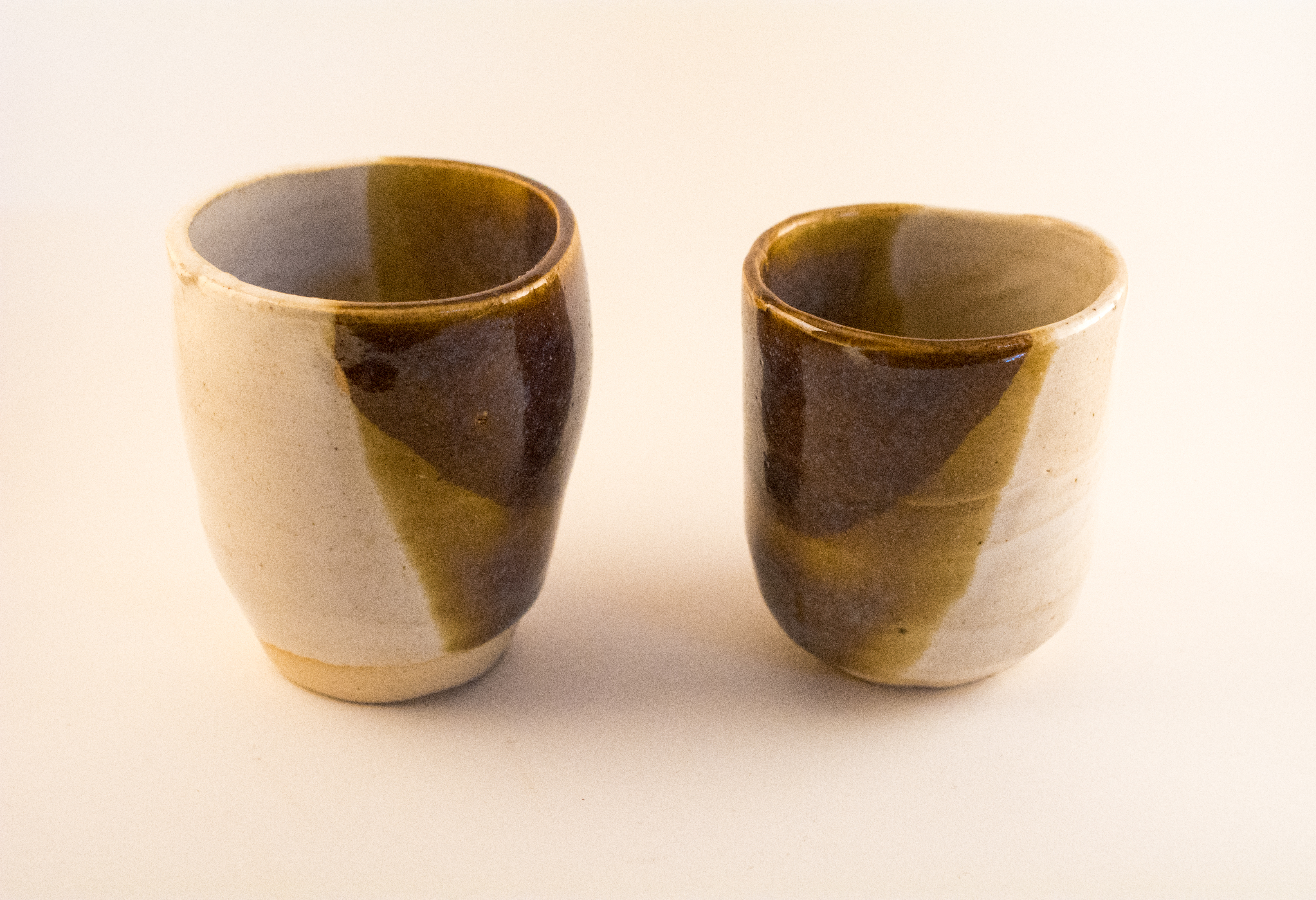 Small Glasses, 4 of 4 (Cone 10, White and Woo Blue Glazes)